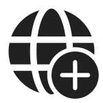 Globe Add SVG Icon